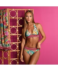 Sunshine 79 Women's Paradise Heat Reversible Banded Halter Swim suit