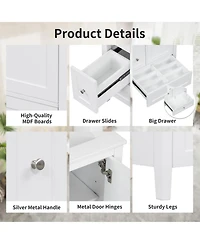 Casainc Bathroom Vanity with Adjustable Shelf and Removable Dividers
