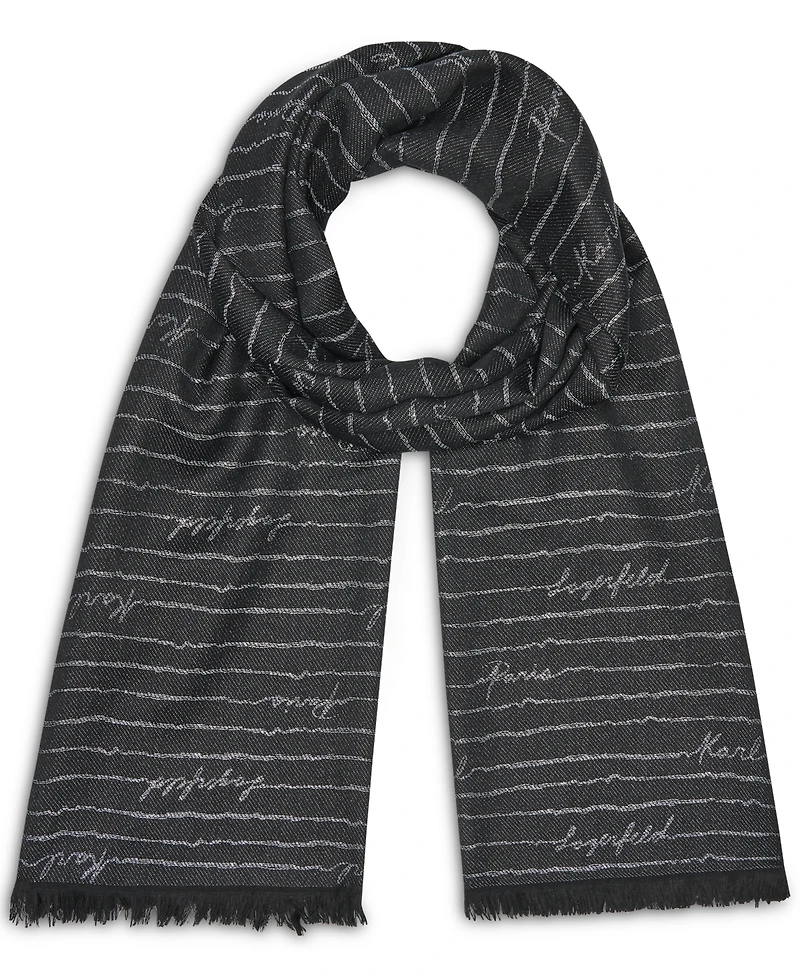 Karl Lagerfeld Paris Women's Signature Evening Stripe Scarf