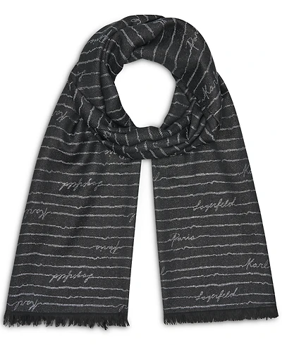 Karl Lagerfeld Paris Women's Signature Evening Stripe Scarf