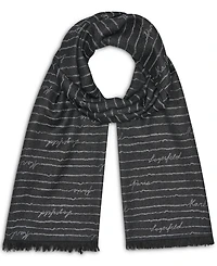 Karl Lagerfeld Paris Women's Signature Evening Stripe Scarf