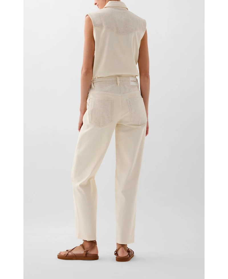 Scalpers Women's White Trize Denim Pant