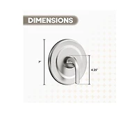 Casainc Moen-Compatible Replacement Shower Trim Kit Stainless Steel Panel and Alloy Lever