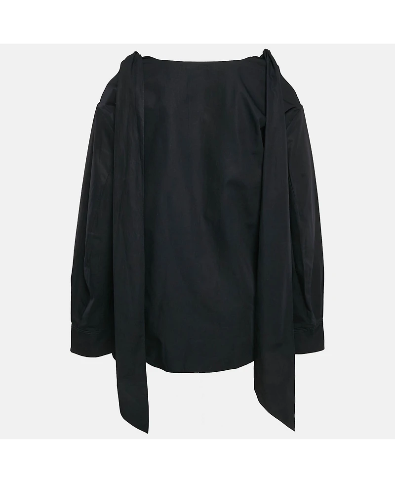 Pre-Owned Chloe Women's Navy Blue Cotton Cold-Shoulder Blouse