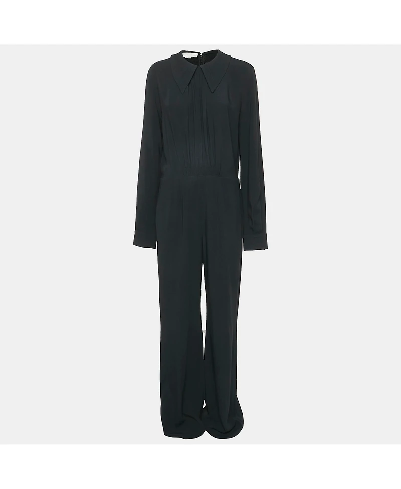Pre-Owned Stella Mccartney Women's Black Crepe Long Sleeve Jumpsuit
