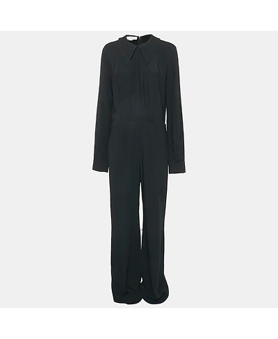 Pre-Owned Stella Mccartney Women's Black Crepe Long Sleeve Jumpsuit