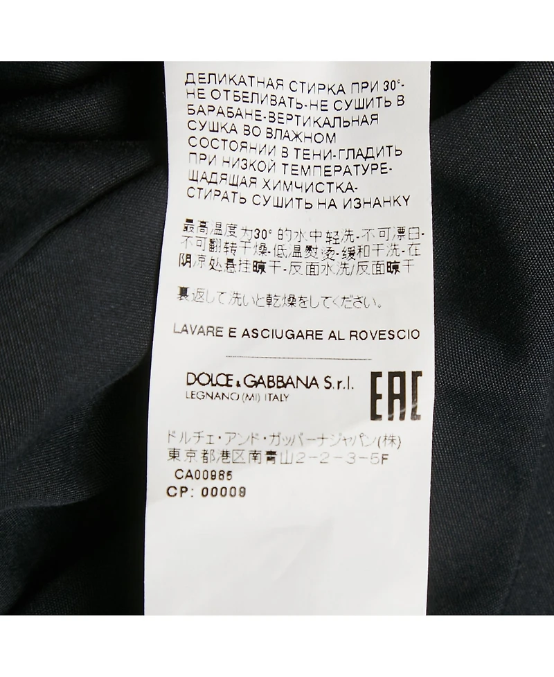 Pre-Owned Dolce & Gabbana Men's Black Cotton Long Sleeve Shirt