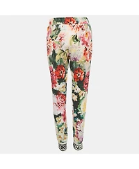 Pre-Owned Dolce & Gabbana Women's Multicolor Floral Print Crepe La Modaé Bellezza Pants