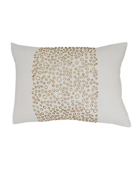 Saro Lifestyle Beaded Band Decorative Pillow Cover, 14" x 20"