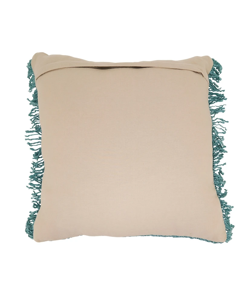 Saro Lifestyle Fringe Poly Filled Decorative Pillow