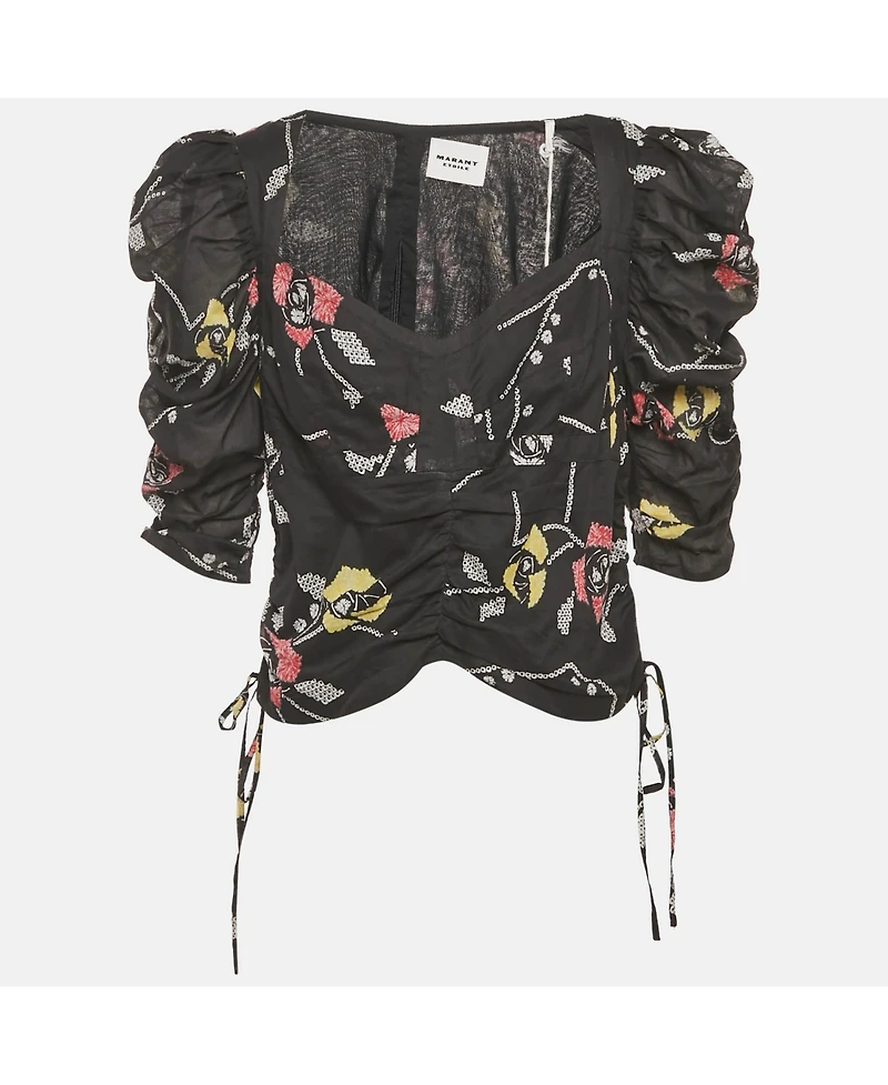 Pre-Owned Isabel Marant Women's Etoile Printed Cotton Galaor Top