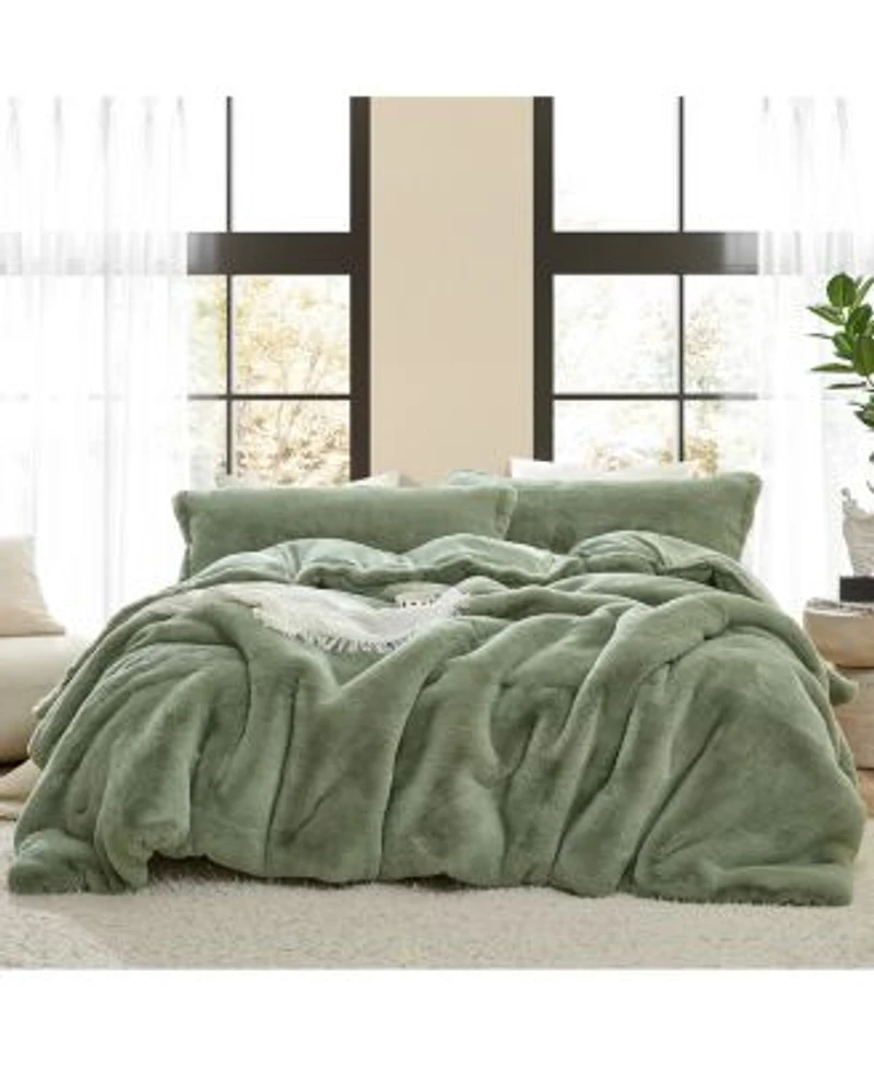 Coma Inducer 1100 Bunnies Coma Inducer Oversized Twin Comforter Set Plush Reverse Calming Sage