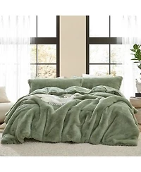Coma Inducer 1100 Bunnies Coma Inducer Oversized Twin Comforter Set Plush Reverse Calming Sage