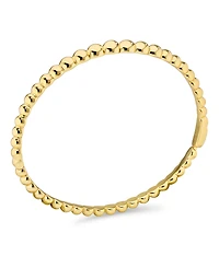 Devata Beaded Ball Bangle Bracelet in Gold Plated Sterling Silver, Size Medium