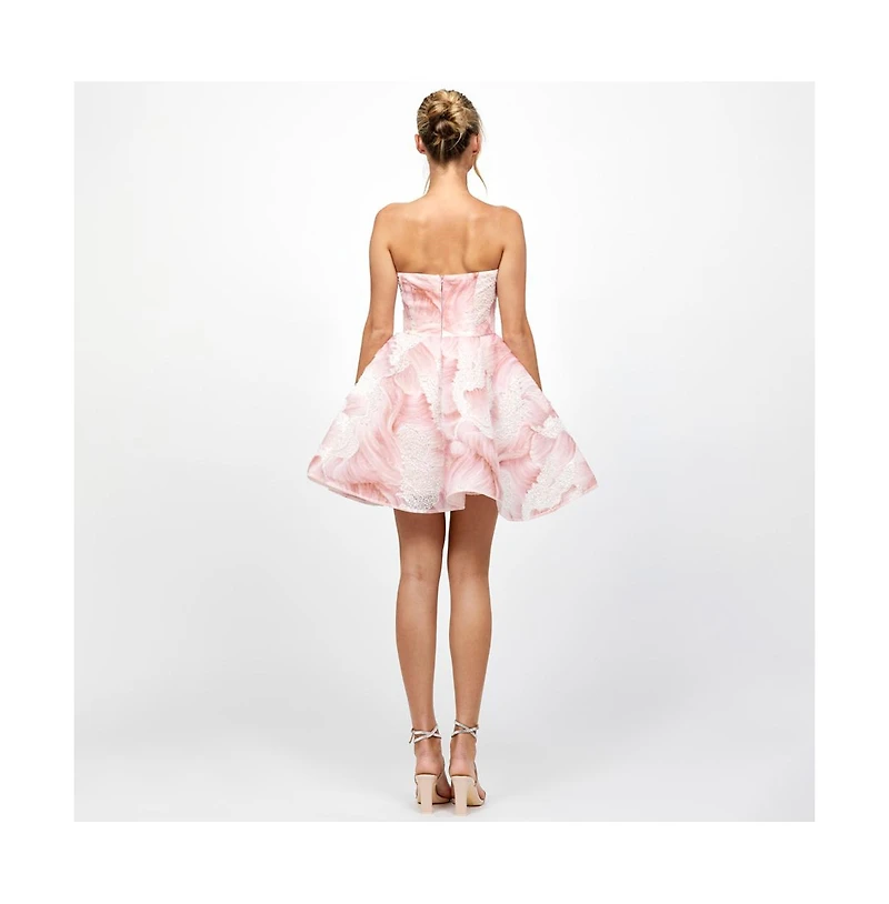 Bariano Women's Beya Strapless A Line Mini Dress