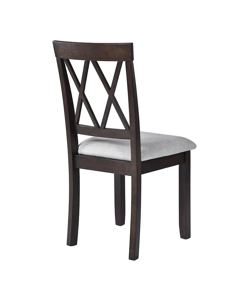 Maison Boucle 3-Piece Folding Dining Table Set with Drop Leaf and 2 Padded Chairs, Compact Breakfast Nook for Small Spaces