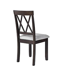 Maison Boucle 3-Piece Folding Dining Table Set with Drop Leaf and 2 Padded Chairs, Compact Breakfast Nook for Small Spaces