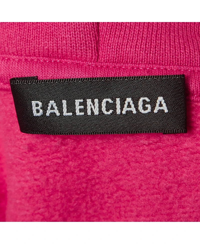 Pre-Owned Balenciaga Women's Black Campaign Print Cotton Knit Hoodie