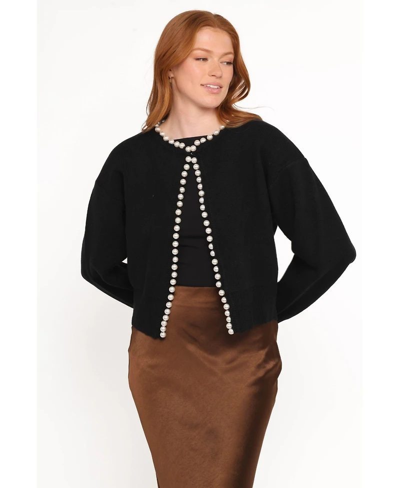 Petal and Pup Women's Bloom Pearl Knit Cardigan.