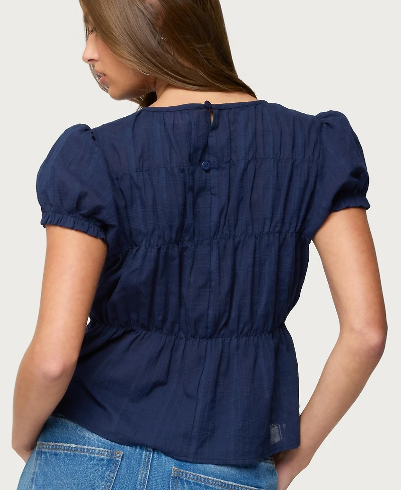 Edikted Women's Maricella Gathered Tiered Top