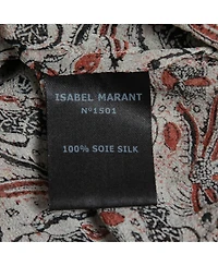 Pre-Owned Isabel Marant Women's Grey Printed Chiffon Silk Sleeveless Top