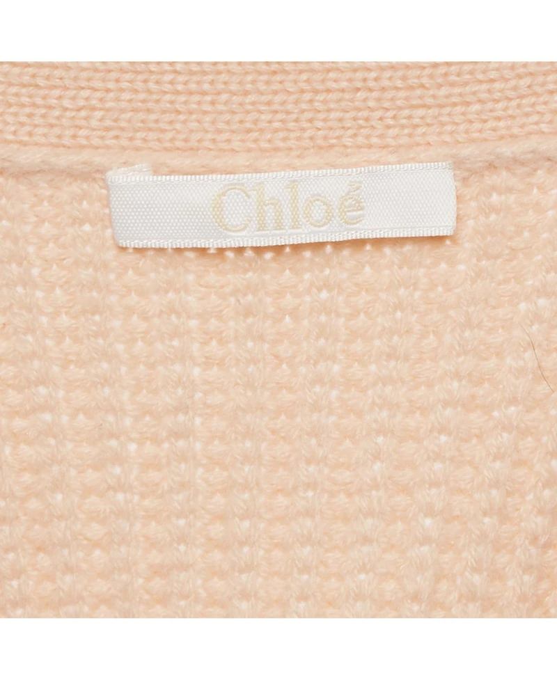 Pre-Owned Chloe Women's Pastel Pink Cashmere Knit Button Front Cardigan