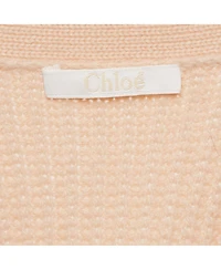 Pre-Owned Chloe Women's Pastel Pink Cashmere Knit Button Front Cardigan