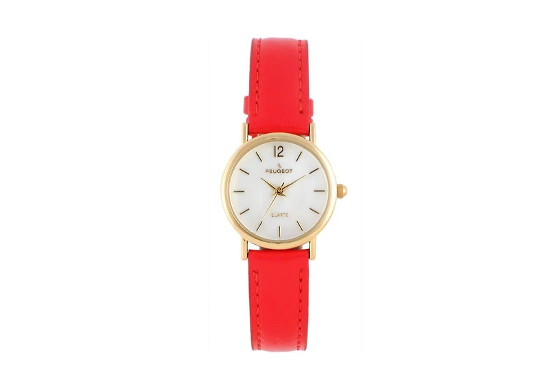 Peugeot Women's Classic 24mm Red Watch With Easy to Read Numerals