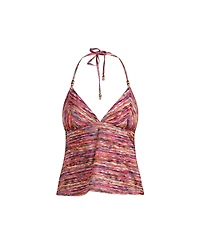 Sunshine 79 Women's Shimmer Ripple Halter Midkini Top