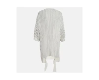 Pre-Owned Chloe Women's Pre-Owned Chloe Off-White Patterned Knit Mini Dress with Flared Sleeves