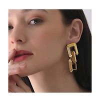 Sohi Women's Chainlink Drop Earrings