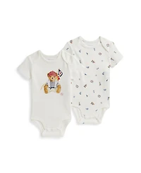 Polo Ralph Lauren Baby Boys' Bear Short-Sleeve Bodysuit, 2-Piece Set