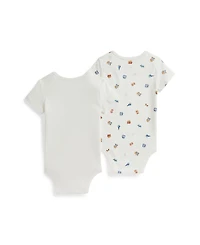 Polo Ralph Lauren Baby Girls' Printed Short-Sleeve Bodysuit, 2-Piece Set