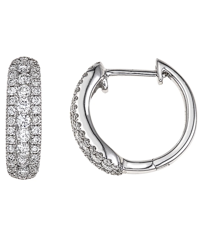 Macy's Diamond Huggie Earrings (1/2 ct. t.w.) in 14k Yellow Gold (also in 14k White Gold)