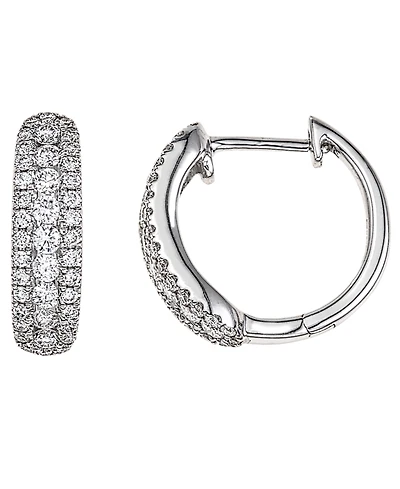Macy's Diamond Huggie Earrings (1/2 ct. t.w.) in 14k Yellow Gold (also in 14k White Gold)