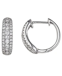 Macy's Diamond Huggie Earrings (1/2 ct. t.w.) in 14k Yellow Gold (also in 14k White Gold)