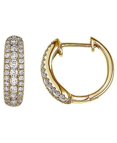 Macy's Diamond Huggie Earrings (1/2 ct. t.w.) in 14k Yellow Gold (also in 14k White Gold)