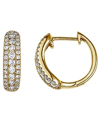 Macy's Diamond Huggie Earrings (1/2 ct. t.w.) in 14k Yellow Gold (also in 14k White Gold)
