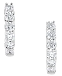 Macy's Diamond Hoop Earrings (1 ct. t.w.) in 14k White Gold