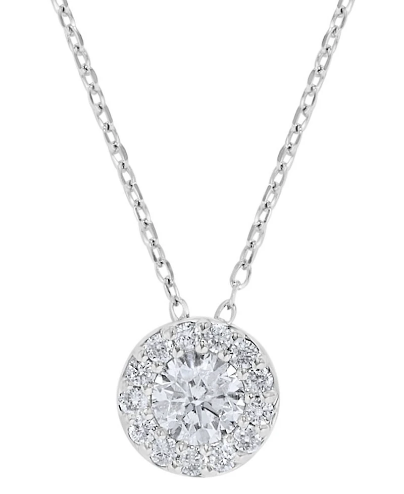 Macy's Diamond Pendant Necklace (1/4 ct. t.w.) in 14k Yellow Gold (also in 14k White Gold)
