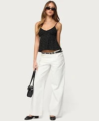 Edikted Women's Kelli Floral Babydoll Tank Top