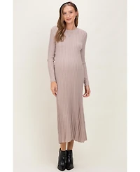 Pinkblush Maternity Thick Ribbed Knit Maxi Sweater Dress