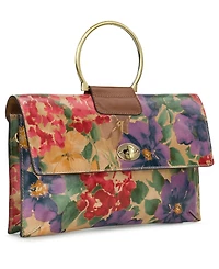 Patricia Nash Belvi French Hydrangeas Printed Top Handle Crossbody Bag