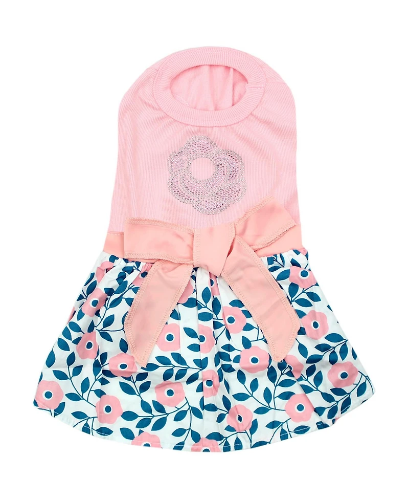 Parisian Pet Cherry Blossoms Dress Pink