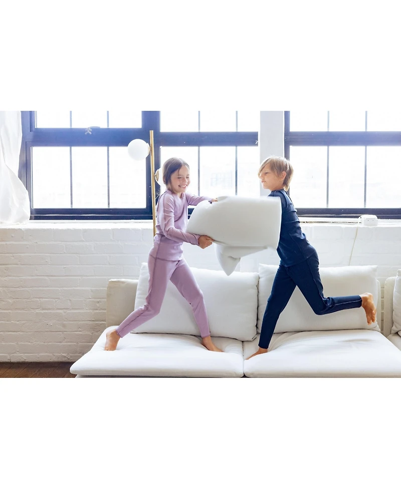 NoggiWear Little Girls Ribbed Loungewear Set