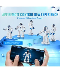 Mecale Rc Robot Toy for Kids, 2.4GHz Programmable Smart Robot with Touch, Voice & App Control, Singing Dancing Gift for Ages 3–10