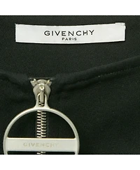 Pre-Owned Givenchy Women's Black Gabardine & Chiffon Pleated Mini Skirt