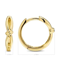 Devata Love Knot Hoop Earrings in 14K Gold, approx. 2.3 grams.