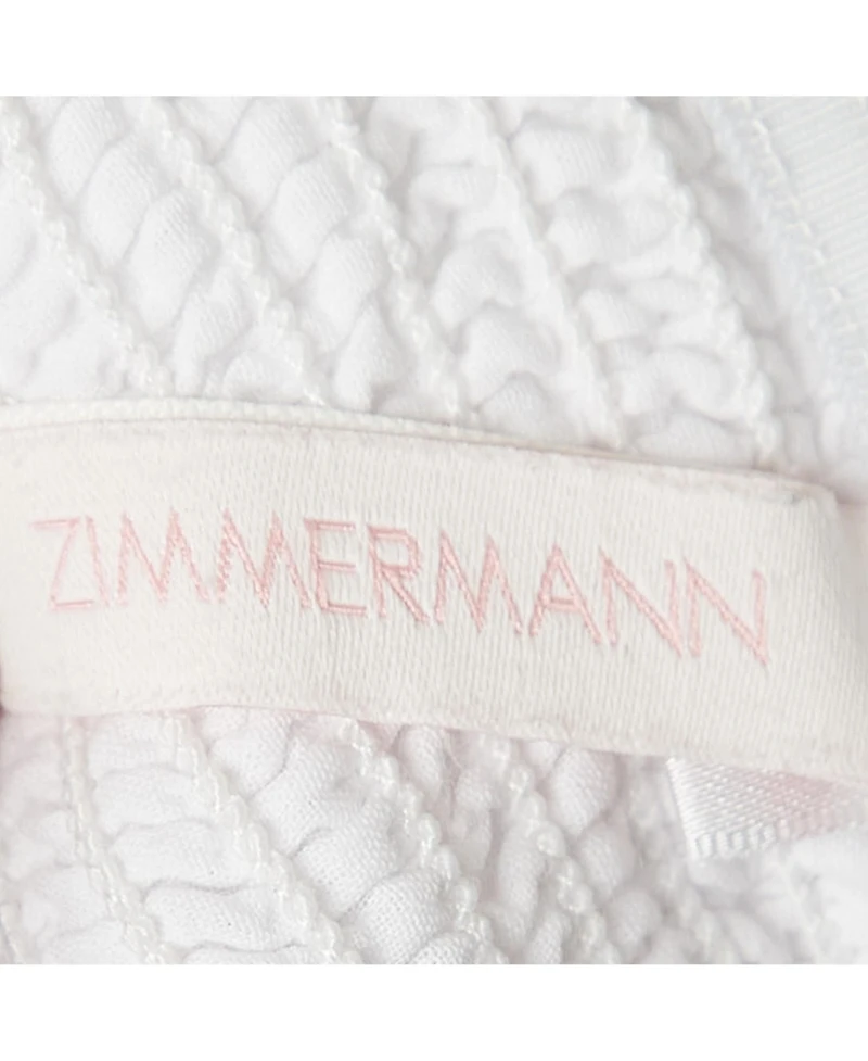 Pre-Owned Zimmermann Women's White Embroidered Cotton