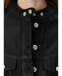 Pcfg Women's Coated Denim Moto Jacket